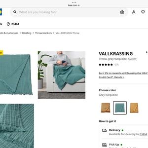 Throw Blanket New in Package from IKEA